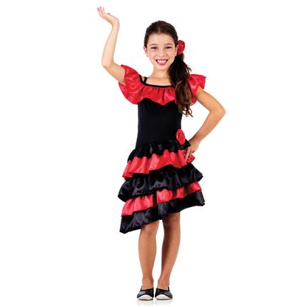 Fantasia De Espanhola Infantil Linha Luxo Comprar No Shopfacil Compre No Shopfacil Com