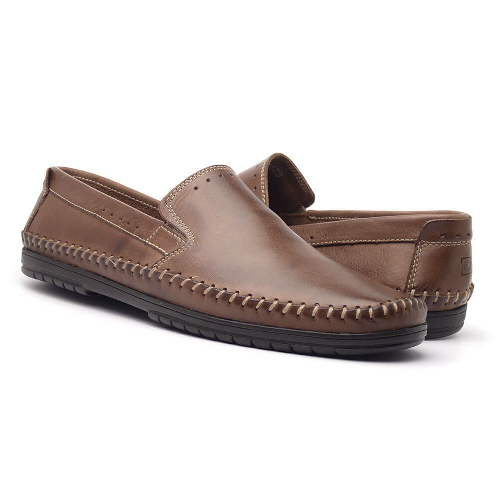 sapato masculino mocassim de couro