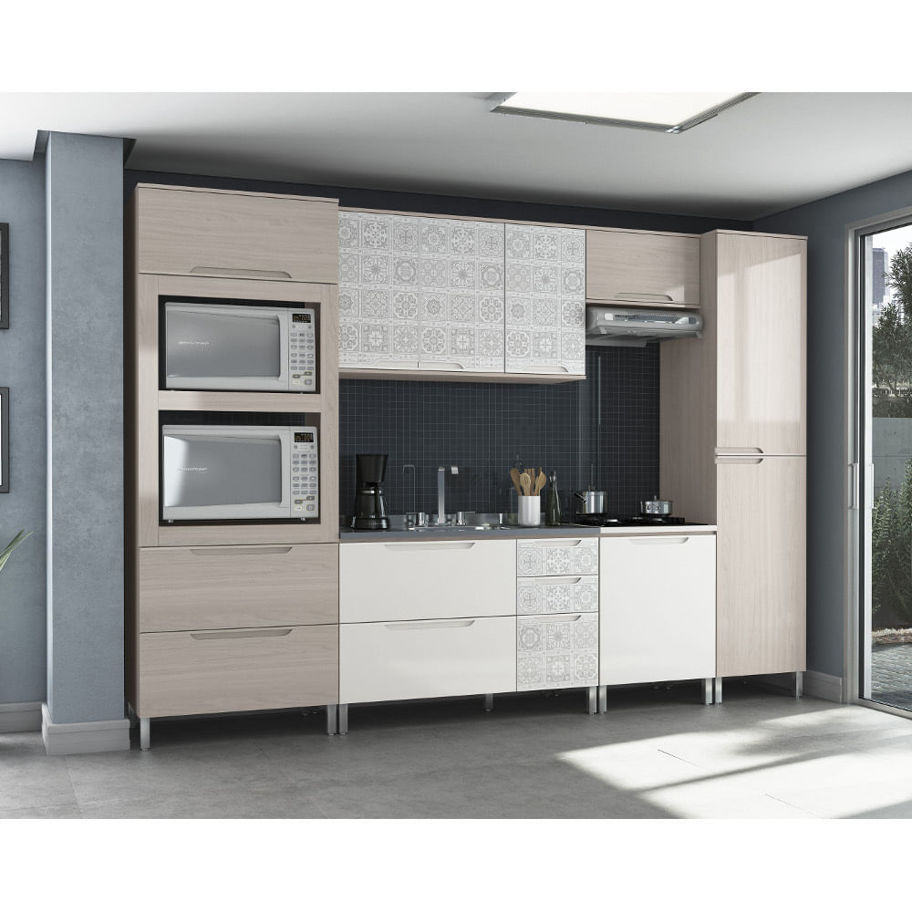 Cozinha Completa Kappesberg Solaris 02 8 Portas 7 Gavetas Carvalle Cozinha Completa Kappesberg Solaris 02 8 Portas 7 Gavetas Carvalle