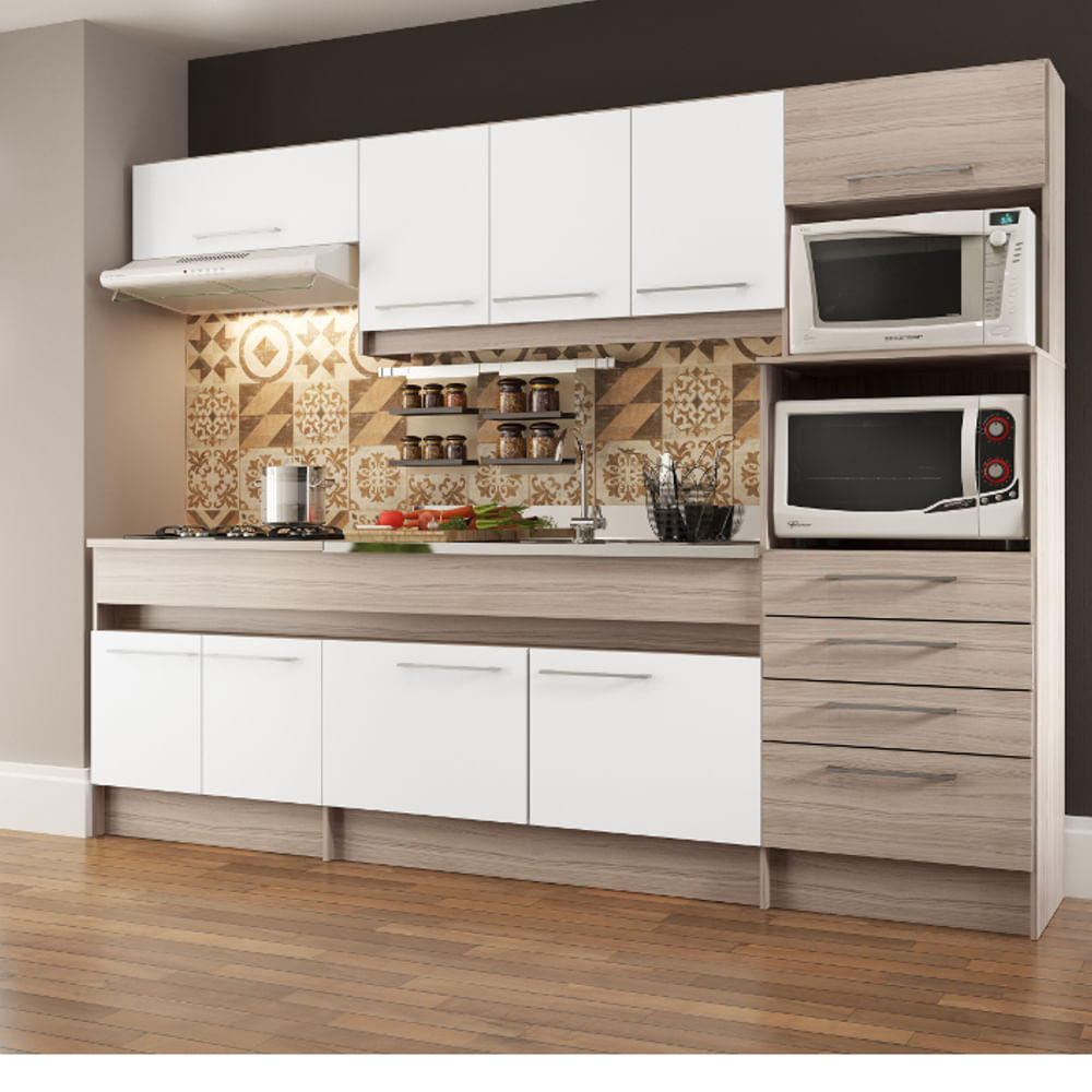 Cozinha Compacta Decibal Open Ii 9 Portas E 4 Gavetas Terracota Cozinha Compacta Decibal Open Ii 9 Portas E 4 Gavetas Terracota