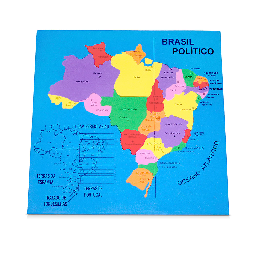 Mapa Do Brasil Estados E Capitais Colorido - Coloriage Ideas