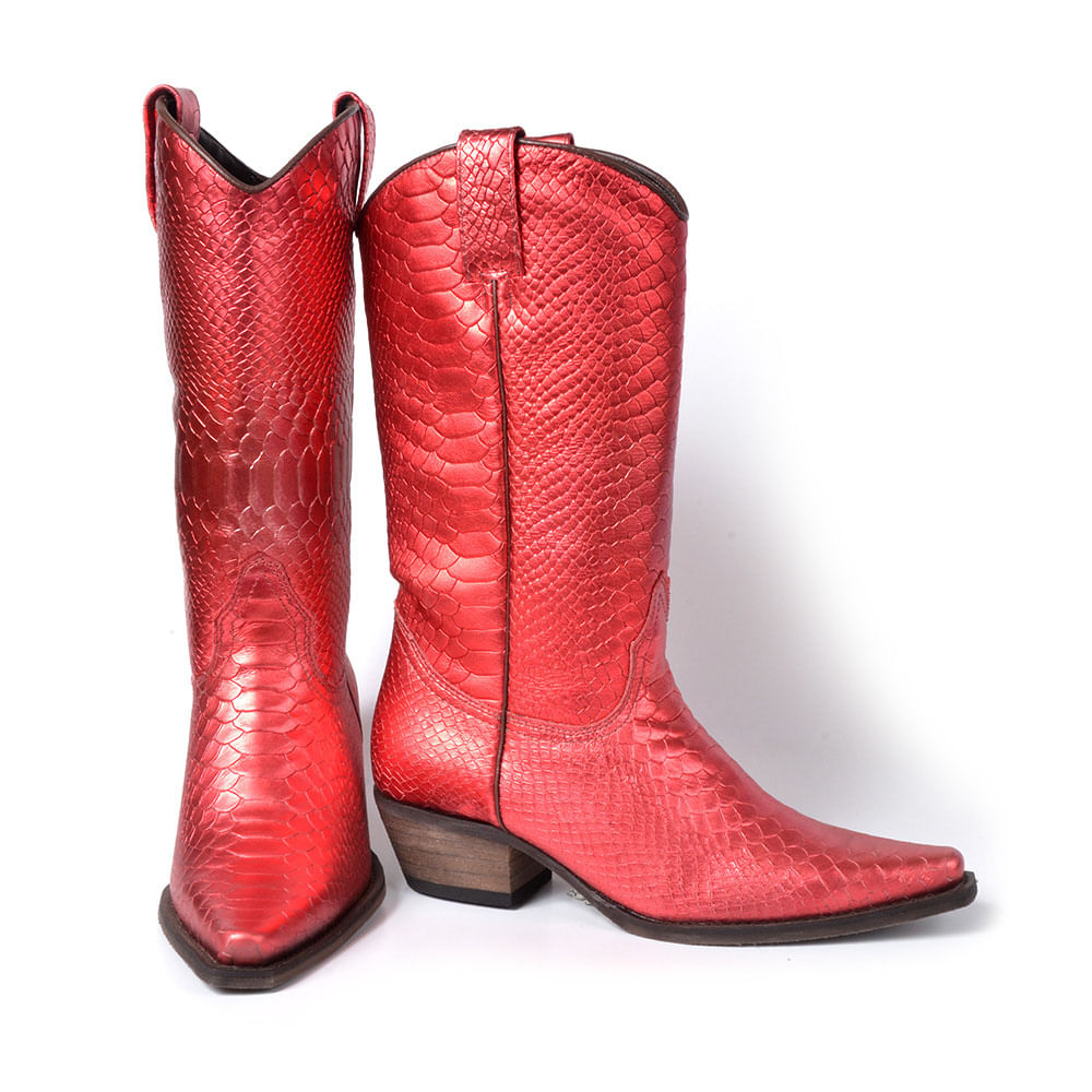 botas vermelhas femininas