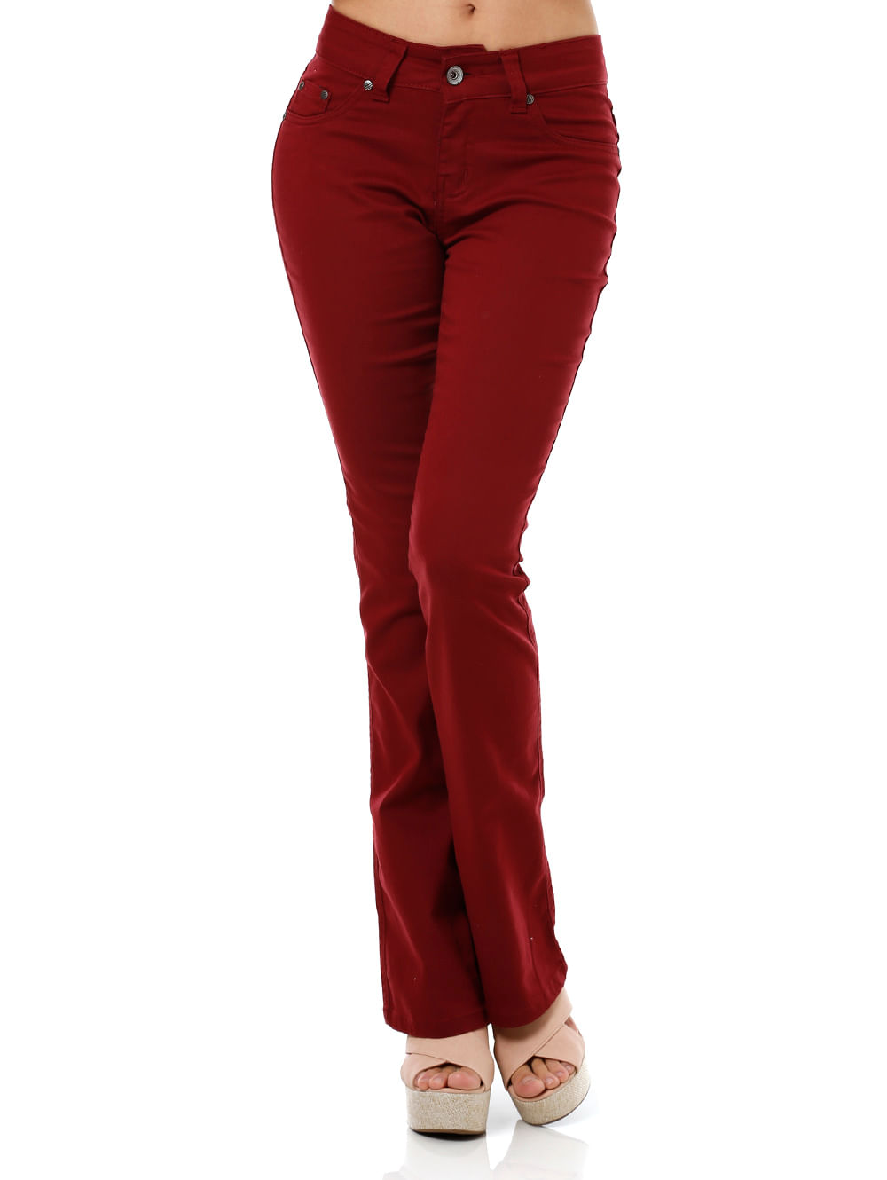 calça flare bordo