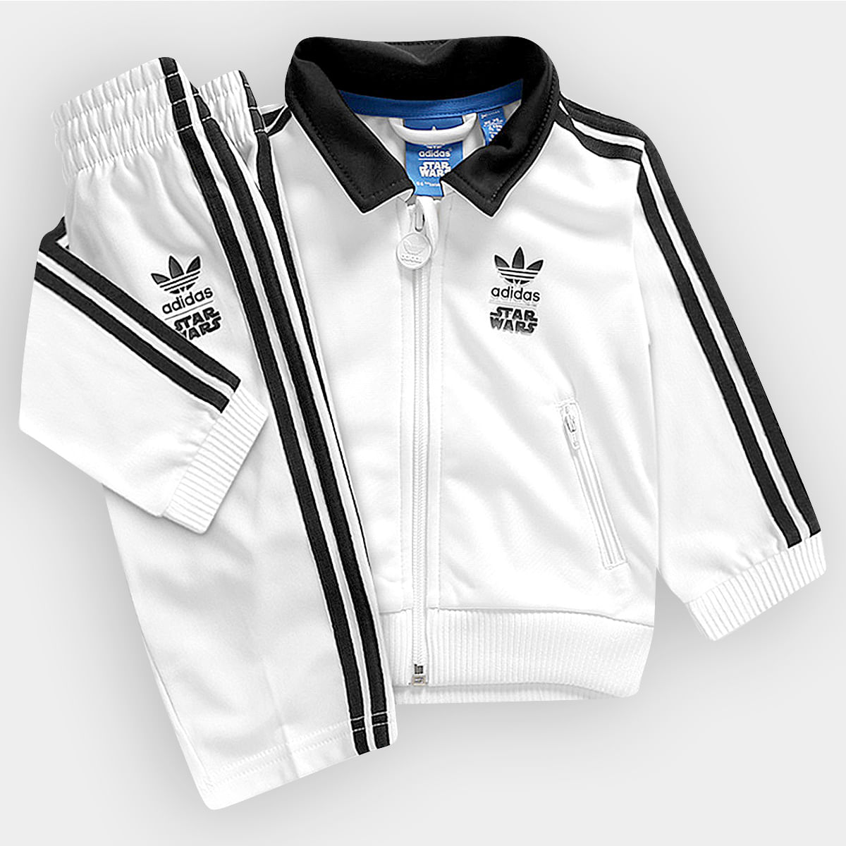 agasalho branco adidas