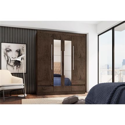 Guarda-Roupa Araplac 4400 com 4 Portas, 4 Gavetas e Espelho Imbuia é boa?