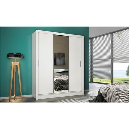 Guarda-Roupa Demóbile Wood com 3 Portas de Correr e 2 Gavetas Branco Menor preço em Guarda-Roupa Demóbile Wood com 3 Portas de Correr e 2 Gavetas Branco