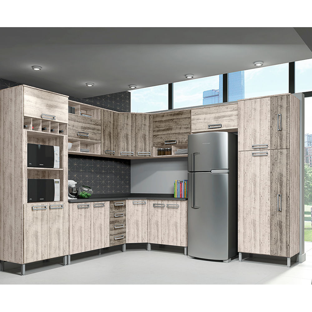 Cozinha Modulada Cbm Leticia 01 17 Portas E 4 Gavetas Saara Rust Cozinha Modulada Cbm Leticia 01 17 Portas E 4 Gavetas Saara Rust