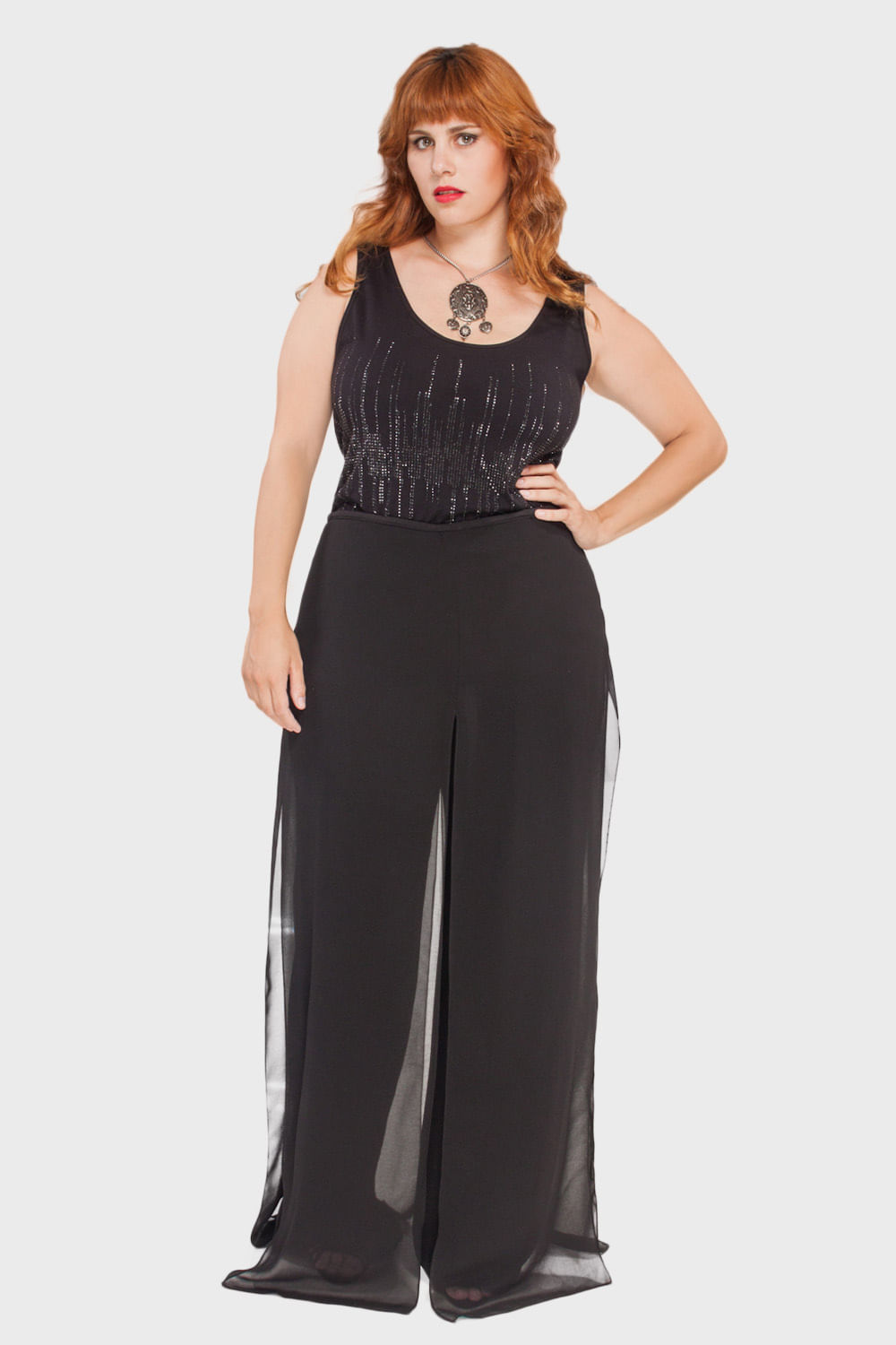 conjunto de pantalona para festa plus size