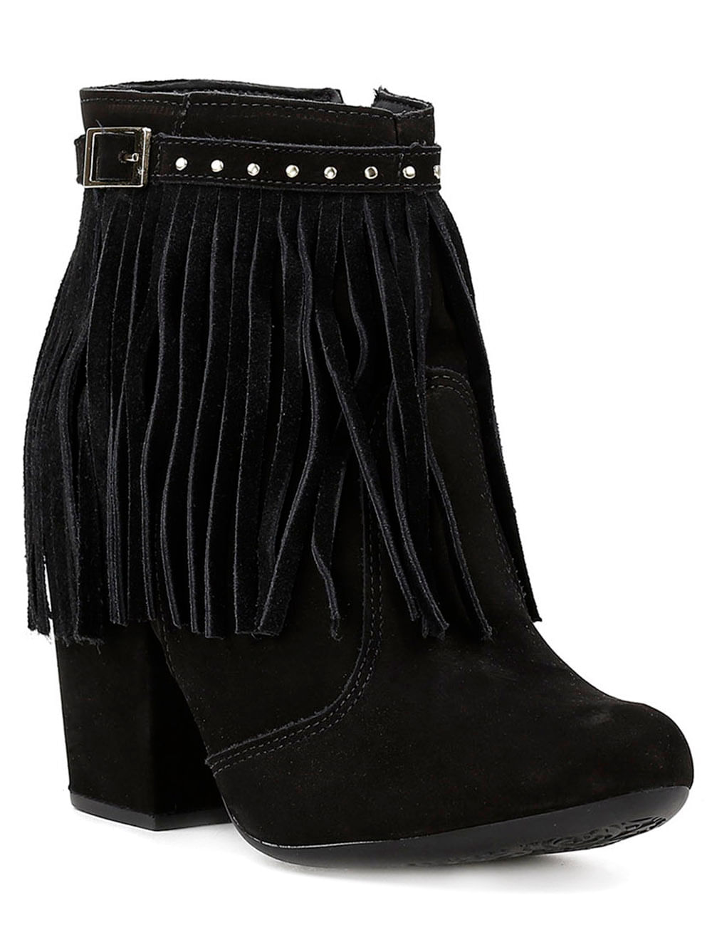 botas femininas com franja