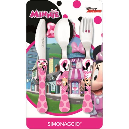 Faqueiro com 3 peças - Minie - kids Menor preço em Faqueiro com 3 peças - Minie - kids