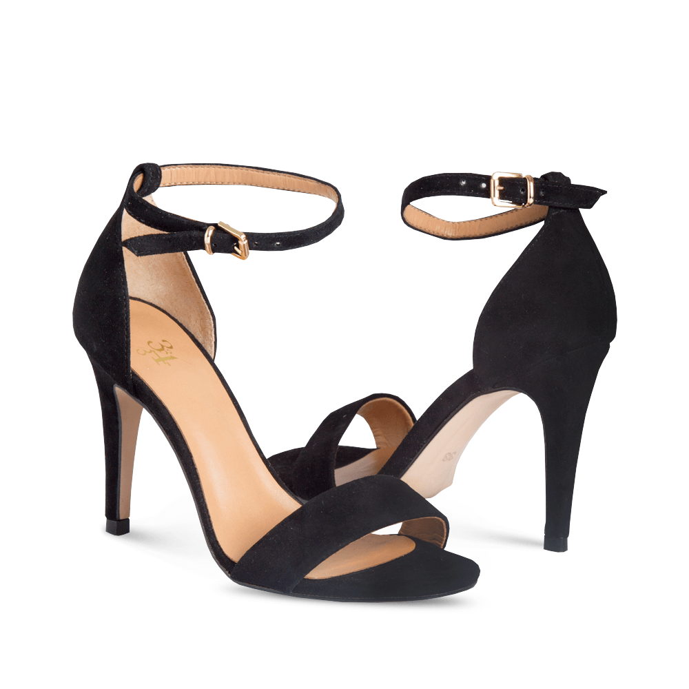 sandália tira preta