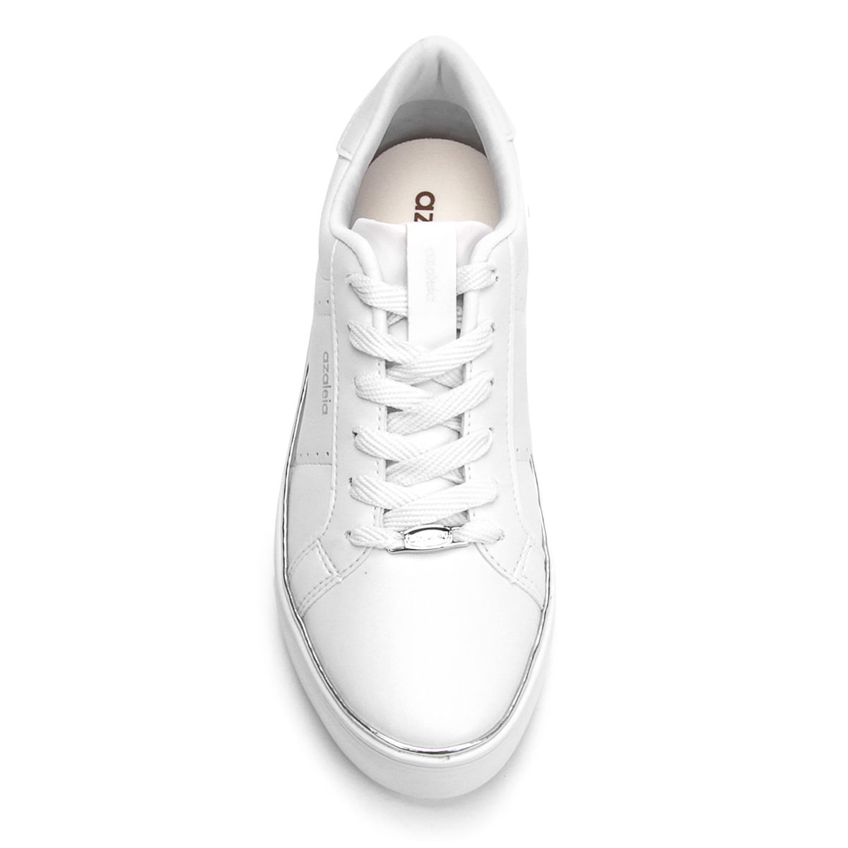 tênis azaleia flatform friso metalizado