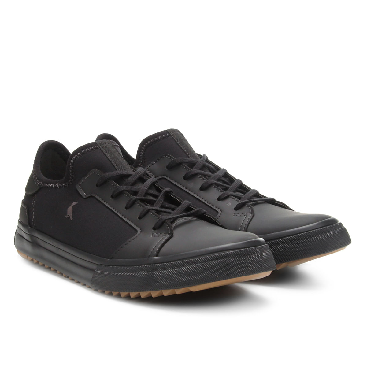 tenis preto masculino solado marrom