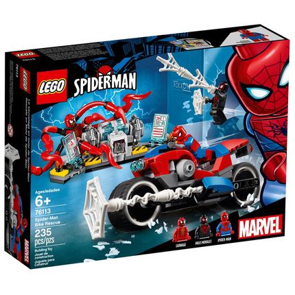 LEGO Marvel Homem Aranha O Resgate de Motocicleta de Spider-Man 76113 - 235 Peças. Menor preço em LEGO Marvel Homem Aranha O Resgate de Motocicleta de Spider-Man 76113 - 235 Peças.