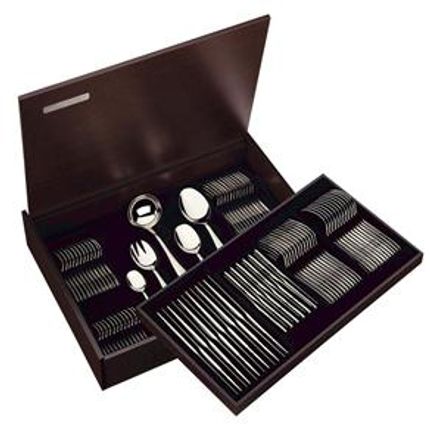 Faqueiro Tramontina Classic Inox c/ Estojo de Madeira - 101 Peças Menor preço em Faqueiro Tramontina Classic Inox c/ Estojo de Madeira - 101 Peças