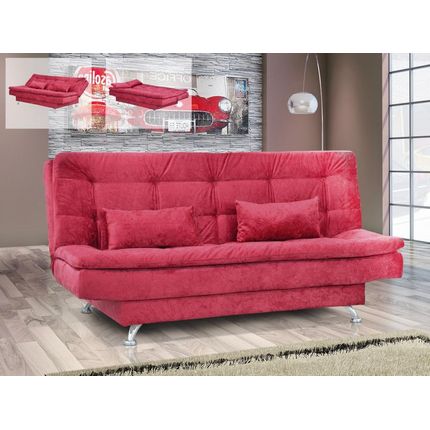 Sofá-Cama Casal 3 lugares Suede Matrix - Salomé 389 Menor preço em Sofá-Cama Casal 3 lugares Suede Matrix - Salomé 389