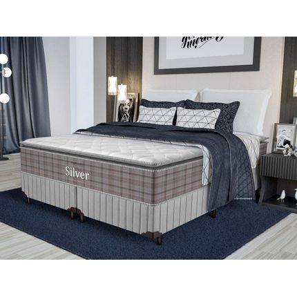 Colchão King Size ProDormir Colchões Mola - Ensacadas/Pocket 34cm de Altura Style Silver Menor preço em Colchão King Size ProDormir Colchões Mola - Ensacadas/Pocket 34cm de Altura Style Silver