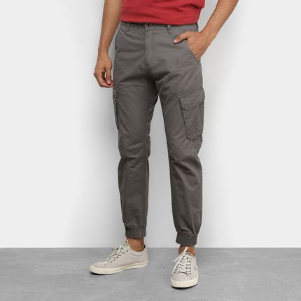 calça sarja watkins & krown cargo jogger masculina