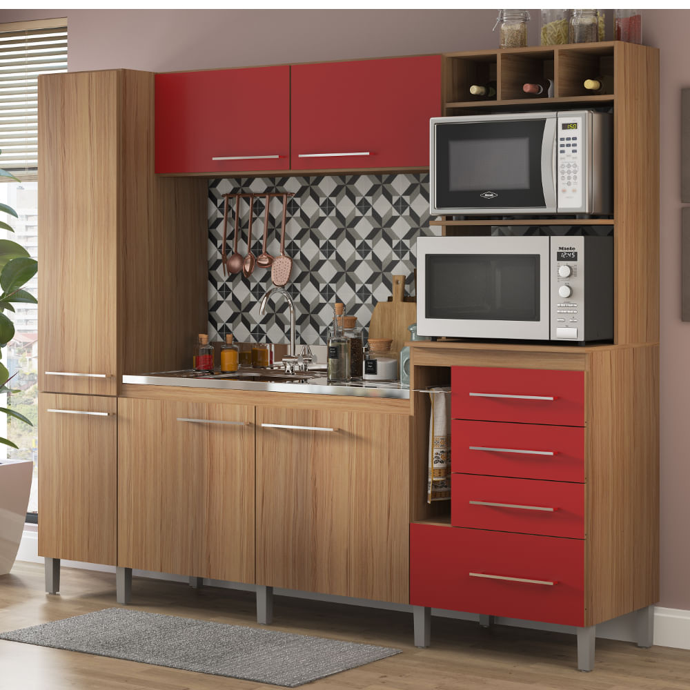 Cozinha Compacta Decibal New Hannover 6 Portas E 4 Gavetas Com P S Cozinha Compacta Decibal New Hannover 6 Portas E 4 Gavetas Com P S