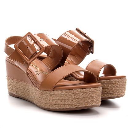 sandália anabela vizzano espadrille corda feminina