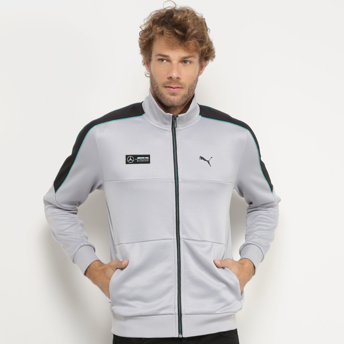 jaqueta puma cinza