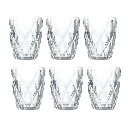 Conjunto de 6 Copos Diamond Lyor em Vidro Cristalino - 330ml Menor preço em Conjunto de 6 Copos Diamond Lyor em Vidro Cristalino - 330ml