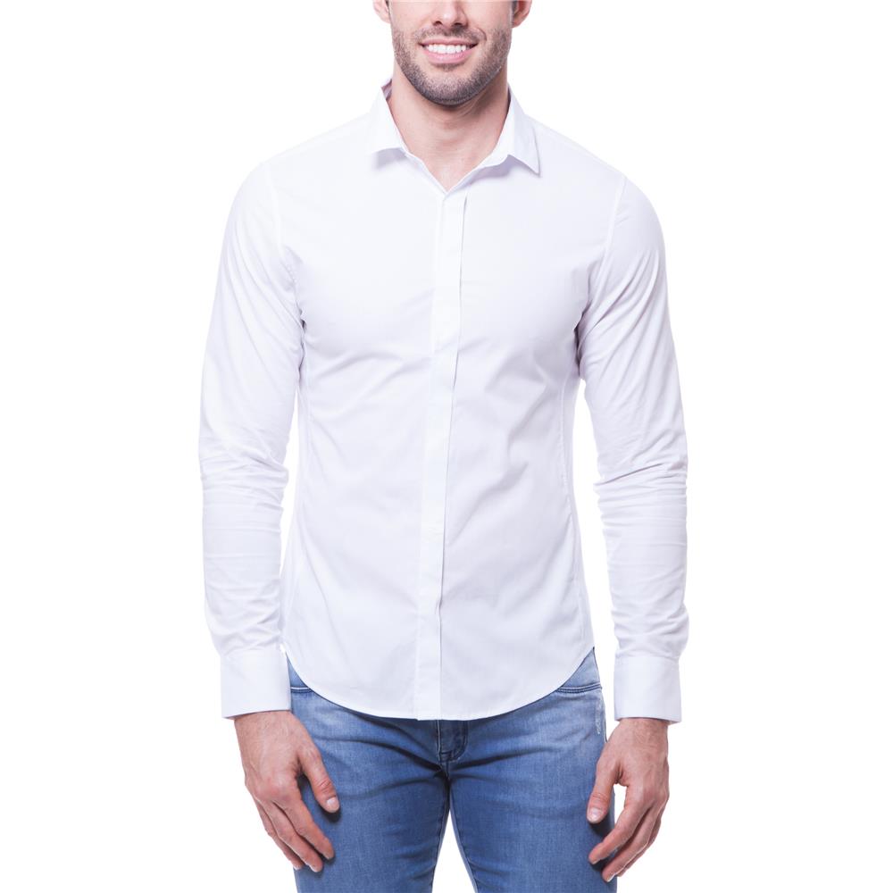 Camisa Masculina Manga Longa Cm61c03cl770 Calvin Klein Branca