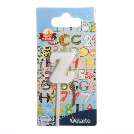 Vela Mini Letrinha Z na Cor Branca Velarte Menor preço em Vela Mini Letrinha Z na Cor Branca Velarte