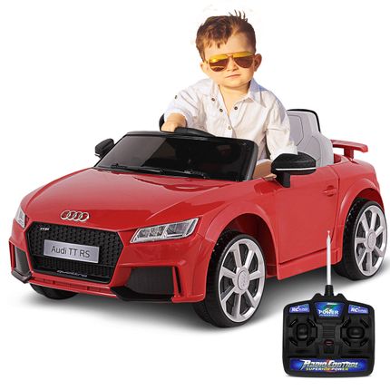 Carro Elétrico Carrinho Infantil Audi TT RS Vermelho Controle Remoto Entrada Aux MP3 12V 2 Portas Menor preço em Carro Elétrico Carrinho Infantil Audi TT RS Vermelho Controle Remoto Entrada Aux MP3 12V 2 Portas