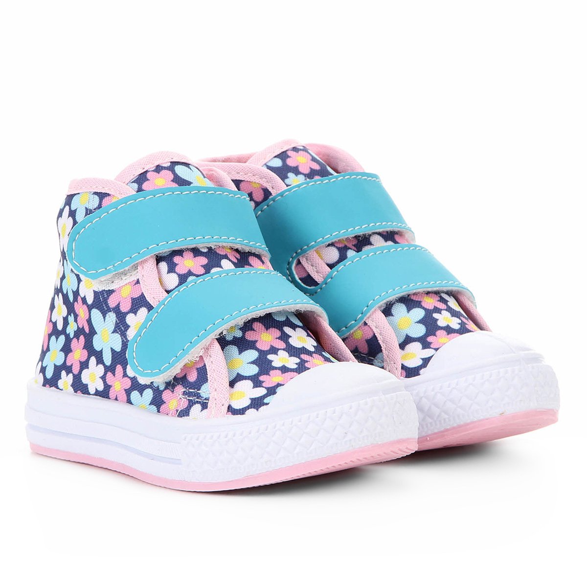 tenis cano alto velcro feminino