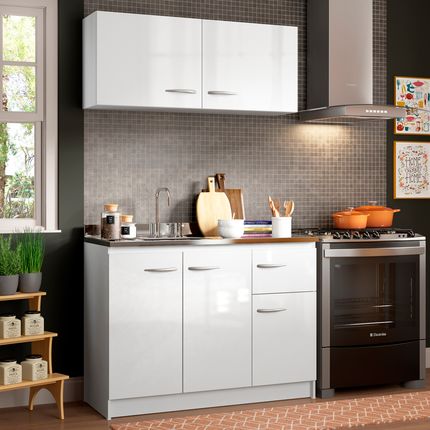 Cozinha Compacta Madesa Isabel com 5 Portas e 1 Gaveta - Branca. é ruim? Cozinha Compacta Madesa Isabel com 5 Portas e 1 Gaveta - Branca. é boa?