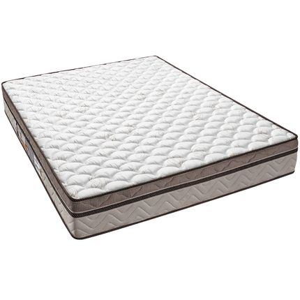 Colchão Casal Minaspuma Sonetto Espuma D33 com Pillow Inn 24x138x188 cm - Branco/Bege/Marrom. Menor preço em Colchão Casal Minaspuma Sonetto Espuma D33 com Pillow Inn 24x138x188 cm - Branco/Bege/Marrom.