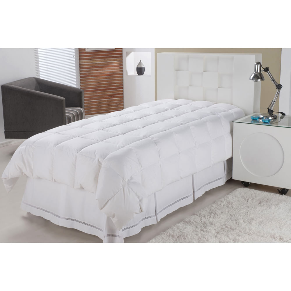 Edredom Solteiro Plumasul Plumas De Ganso Percal 233 Fios 160x220