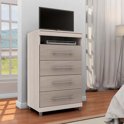 Cômoda Bartira Siena com 4 Gavetas e Espaço para TV/DVD é ruim? Cômoda Bartira Siena com 4 Gavetas e Espaço para TV/DVD é boa?