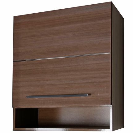 Armário Aéreo Bartira Glamour com 1 Porta e Nicho Marrom Menor preço em Armário Aéreo Bartira Glamour com 1 Porta e Nicho Marrom