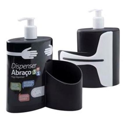 Dispenser para Pia Coza Abraço 10864 em Polipropileno Preto Menor preço em Dispenser para Pia Coza Abraço 10864 em Polipropileno Preto
