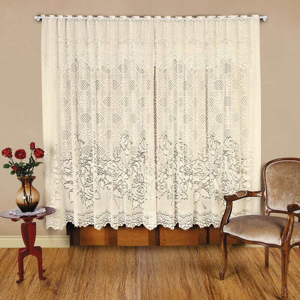 Cortina Para Cozinha De Renda Bege Em Rolo Roseiral 30m X 180cm Cortina Para Cozinha De Renda Bege Em Rolo Roseiral 30m X 180cm