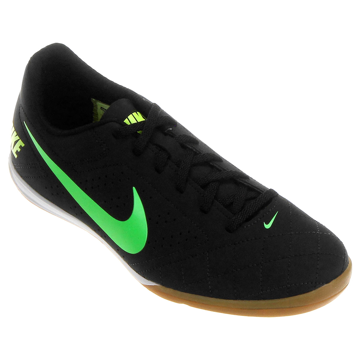 chuteira nike verde limão futsal