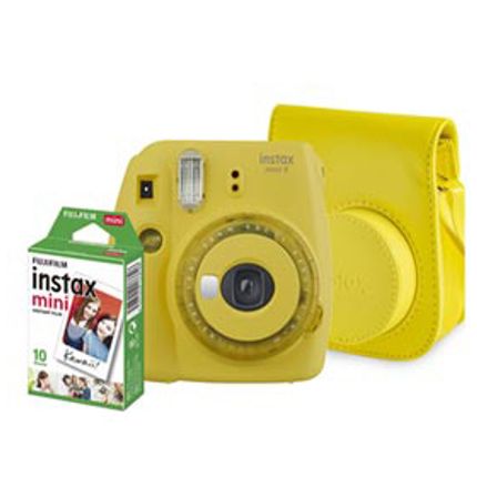 Kit Câmera Fujifilm Instax Mini 9 Amarelo Banana - 705065383 Menor preço em Kit Câmera Fujifilm Instax Mini 9 Amarelo Banana - 705065383