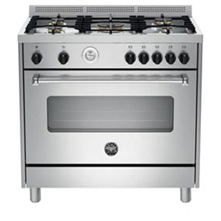 Fogão de Piso Elétrico Bertazzoni de 05 Bocas Inox - MAS905GMFESXE Menor preço em Fogão de Piso Elétrico Bertazzoni de 05 Bocas Inox - MAS905GMFESXE