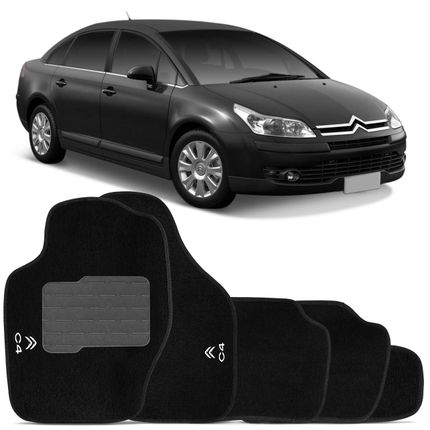 Jogo de Tapete Carpete C4 Pallas 07 a 13 Preto Bordado 5 Peças Menor preço em Jogo de Tapete Carpete C4 Pallas 07 a 13 Preto Bordado 5 Peças