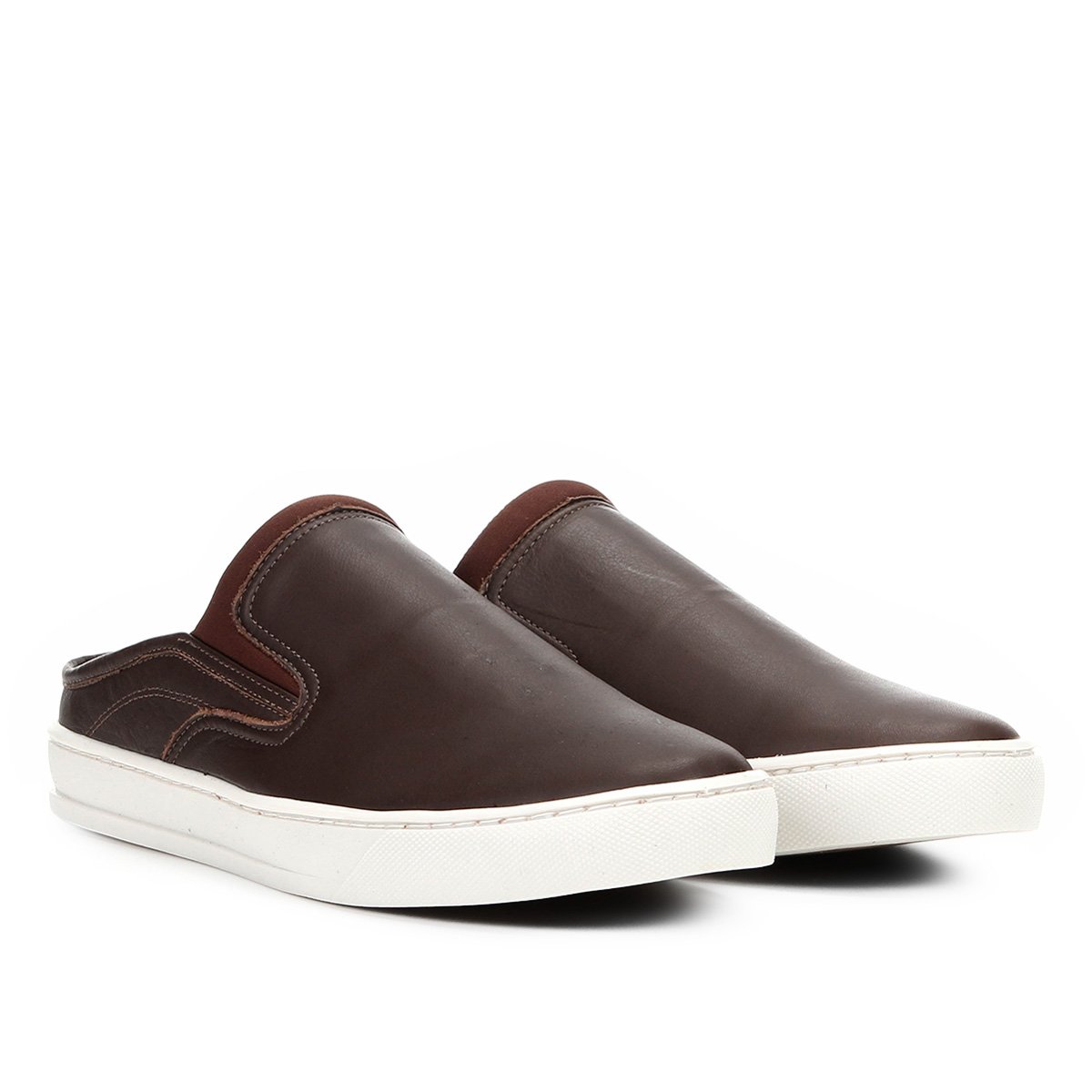 slip on couro branco masculino