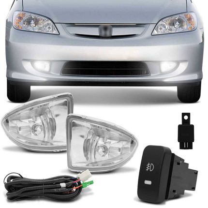Kit Farol Milha Honda Civic 2004 2005 2006 Auxiliar Neblina Menor preço em Kit Farol Milha Honda Civic 2004 2005 2006 Auxiliar Neblina