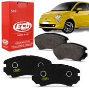 Jogo de Pastilha de Freio Traseira Fiat 500 Sport 1.4 16V 2009 a 2015 4 Peças Ecopads
