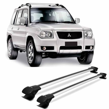 Rack de Teto Travessa Larga Pajero TR4 2002 a 2009 Prata Suporta 35KG Projecar Menor preço em Rack de Teto Travessa Larga Pajero TR4 2002 a 2009 Prata Suporta 35KG Projecar