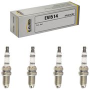 Kit Jogo 4 Velas Fox 1.0 1.6 8V 2003 a 2018 Gol 1.0 8V 2002 a 2018 Vetor BKUR5ETC-10D