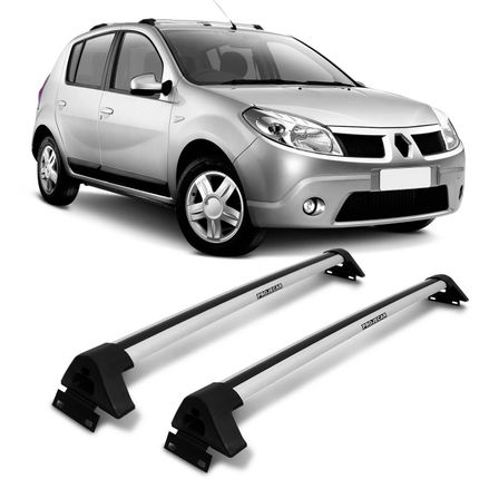 Rack de Teto Travessa Sandero 2008 a 2014 Prata Suporta 35KG Projecar Menor preço em Rack de Teto Travessa Sandero 2008 a 2014 Prata Suporta 35KG Projecar