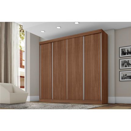 Guarda-Roupa Fama Móveis Gênova com 4 Portas de Correr e 4 Gavetas Malbec Menor preço em Guarda-Roupa Fama Móveis Gênova com 4 Portas de Correr e 4 Gavetas Malbec