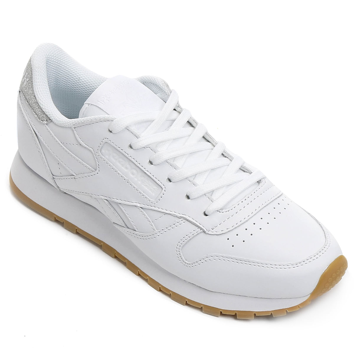 tenis branco de couro masculino reebok