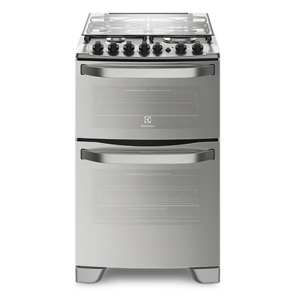 Fogão Electrolux 4 Bocas Duplo Forno com Porta Espelhada (56DAX) Menor preço em Fogão Electrolux 4 Bocas Duplo Forno com Porta Espelhada (56DAX)